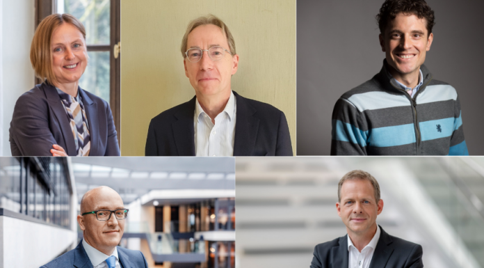 Monika Steger (Bayern Kapital), Dr. Wolfgang Hanrieder (ScaleUp-Fonds Bayern), Dominic Faber (KKA Partners), Christian Schatz (FGS), Christian Futterlieb (VR Equitypartner)