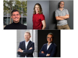 Richard Bochmann (A4nXT), Dr. Tanja Emmerling (HTGF), Oliver Hanisch (Campus Founders), Dr. Dieter Kraft (Trumpf Venture), Christian Teichmann (Burda Principal Investments)